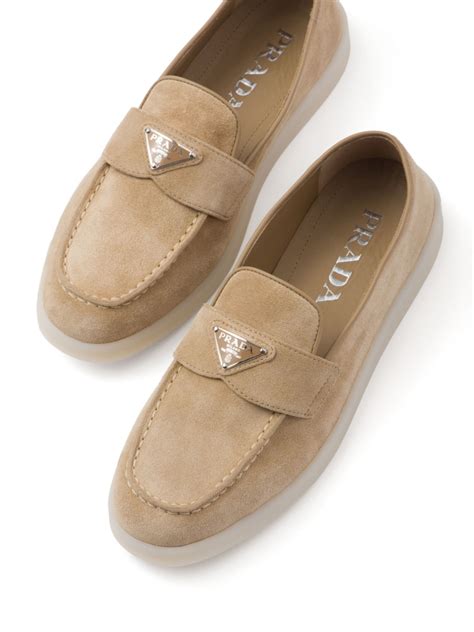 prada loafers womens white|prada suede loafer.